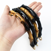 Deepleel XP058 tas tangan wanita, aksesori tas bambu plastik DIY pengganti dompet tangan wanita baru 12.5/10cm