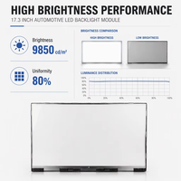 Module d'éclairage arrière LED TFT haute luminosité de 17,3 pouces, matériau PC, connexion PFC, certifié RoHS pour l'automobile, écran LCD extérieur