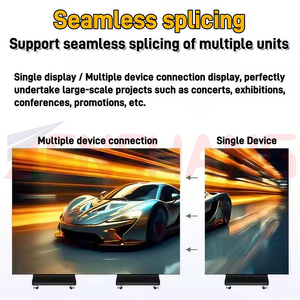 Trifold 2 Sides <strong>WiFi</strong>-<strong>Controlled</strong> Indoor HD Digital <strong>LED</strong> Poster P1.8 P2 P2.5 P3 Floor Standing <strong>LED</strong> <strong>Display</strong> for Elevator Advertising - Product Image 4
