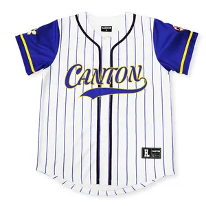 Custom Baseball Uniform Set Shirts Pants Sublimation Logo Print Strip Baseball Softball Wear