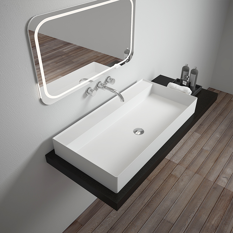 SM-8353 Коммерческая низкая цена, туалетный искусственный камень, столешница, умывальник, небольшая столешница, раковина для отеля