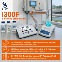 SYU I300F pH-mètre ionique ISE ±0,5% ORP -5~110 ℃   Analyseur de pH et d'ions à large plage de température, compteur ORP, analyseur de qualité de l'eau de paillasse