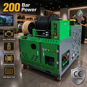Machine de nettoyage de canalisations sectionnelle industrielle robuste, déboucheur de tuyaux d'égout à câble haute pression, vente en gros commerciale - Product Image 1