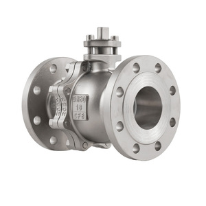 Válvula de bola de gas manual flotante de paso directo con brida de acero inoxidable 304, certificada ISO9001, de 2 vías, OEM Industrial SHJD Q41F-16P - Product Image 1