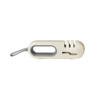 Aiguiseur de couteaux professionnel à 3 étapes avec tige en céramique, plaque diamantée et guide en alliage de tungstène pour un entretien complet de la lame