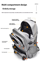 Sac à dos pour ordinateur portable Oxford imperméable personnalisable en stock, sac à dos pour hommes, voyage d'affaires, étudiant, sac à dos pour ordinateur portable pour la vie quotidienne, décontracté