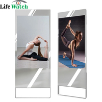 LIFEWATCH 49 Inc Android Windows Écran tactile Ultra HD 4 Go de RAM Wi-Fi Bluetooth Miroir numérique intelligent sur pied LCD