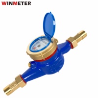 Compteur d'eau personnalisé DN20 multi-jets à cadran sec R100 en fonte, réglage externe, construction durable, IP68, certifié CE, fourni par l'usine