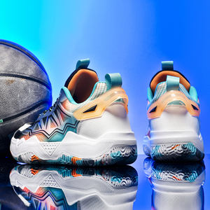 Logo de la marque personnaliser professionnel hommes <span class=keywords><strong>aigle</strong></span> conception Sports de plein air baskets nuit sombre maille rougeoyante femmes garçons chaussures de basket-ball - Product Image 5