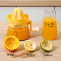 Handmatige roterende citruspers moderne milieuvriendelijke multifunctionele huishoudelijke fruit- en groentegereedschap ABS+PP PS sinaasappel citroen meloen schepjes