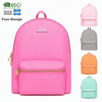 Sac à dos scolaire personnalisé léger et simple en nylon, classique, géométrique, antivol, unisexe, impression par sublimation
