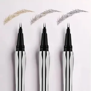 Best Selling Eyebrow Pencil Thin Tip 0.1mm Eye Pencil Makeup 3d Waterproof Microblading Eyebrow Pen 2 Fork Tip Liquid Brow Pen