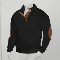 Pull jacquard tricoté décontracté pour homme, coupe ajustée, col montant, manches longues, taille européenne, collection Printemps/Automne 2025