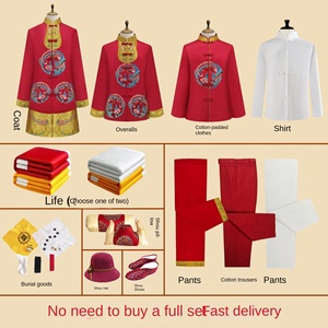 Sudario donna Set completo da uomo di alta qualità tridimensionale scarpe da ricamo cappelli Chongxi moderni abiti da sacrificio di culto bianco - Product Image 6