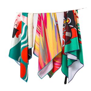 Serviette de plage en microfibre 200 GSM sans sable recyclé imprimé par couleur personnalisée - Product Image 5