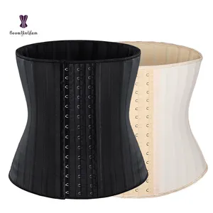 Korset Latex Black Waist Training Abnehmen Cincher Korsett Latex Stahl ohne Knochen Bustier Waist Cinch ers