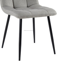 Chaise de cuisine en tissu gris clair Offre Spéciale avec pieds en métal