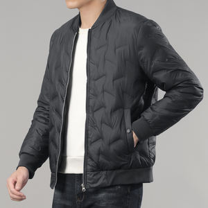 แจ็คเก็ตขนเป็ดฤดูหนาวมีซิปปักโลโก้ด้านหน้าสไตล์ทางการ - Product Image 2