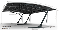 Kit d'abri de voiture extérieur étanche en alliage d'aluminium et cadre en PVC avec finition grain de bois Abri de voiture de garage Couverture de tente pour parking