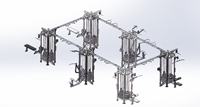 Equipo de Gimnasio Comercial de Alta Calidad, Multifuncional, de Uso Pesado, Tipo Jungle de 8 Estaciones, Unisex, con Sistema de Cables Cruzados y Pesas Libres
