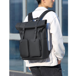 Custom Popular Roll Top Laptop Backpack Men Women Casual Daypack Laptop <b>Rucksack</b> <b>Large</b> Capacity Work Business College Backpack - Product Image 5