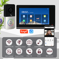 Système d'interphone vidéo avec déverrouillage, détection de mouvement PIR, enregistrement vidéo, caméra de sonnette vidéo TUYA WIFI