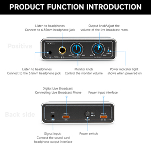 Bolanle UCa222 Đa Phương Tiện <span class=keywords><strong>Stereo</strong></span> <span class=keywords><strong>USB</strong></span> Kỹ Thuật Số Để Analog Chuyển Đổi Âm Thanh Giao Diện Thích Hợp Cho iPhone, iPad, Android, Mac/PC - Product Image 5