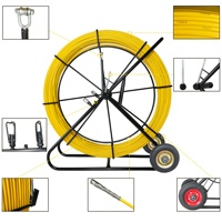 Tige de guidage industrielle en PRV de 9 mm x 100 m, câble en fibre de verre OEM, tige de tirage, ruban de guidage pour la pose de câbles