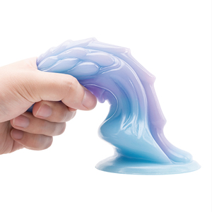 Accessoire de stimulation interne féminine, Dildo fantaisie extra large arc-en-ciel Alien - Product Image 5