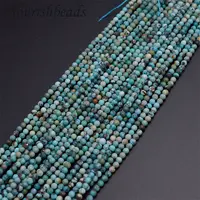 Grosir Batu Permata Alami Hubei Turquoise Batu Bulat Manik-manik untuk Membuat Kalung Gelang