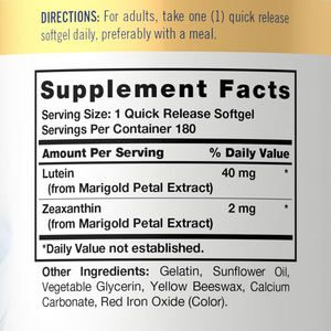 Cápsulas Blandas de Luteína y Zeaxantina a Base de Hierbas Personalizadas para Adultos, Apoyo para la Vista - Product Image 5
