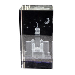 Eer Van Kristal Aanpassen Gebouw Decoratie Nieuw Ontwerp 3d Lasergravure Geschenken Glas Kristal Huisdecoratie Souvenirs Geschenken - Product Image 5
