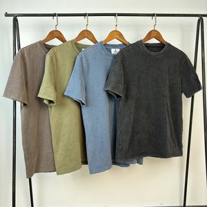 เสื้อยืดทรงบ็อกซี่ ยี่ห้อ Topshow Streetwear คุณภาพสูง ผ้าคอตตอนหนานุ่ม สไตล์ดิสเทรส  แบบเรียบๆ ไม่มีลาย  ฟอกสีแบบ Acid Wash  รับสกรีนลายตามสั่ง - Product Image 6