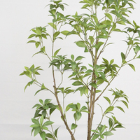 Arbre en pot d'Andromède japonais pour la décoration intérieure, simulant des branches de plantes, des feuilles, du bois de cheval ébrâmé et une décoration de maison