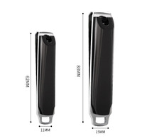 Ensemble de coupe-ongles en acier inoxydable 3 pièces avec poignées noires, durables et faciles à utiliser, coupe-ongles pour doigts et orteils
