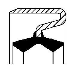 Anello di tenuta, snodo sterzo Adatto per IVECO 12015147B Guarnizione olio motore - Product Image 1