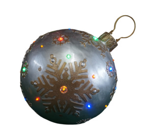 Silver Acrylic Sphere with <b>LED</b> Lights - Product Image 1