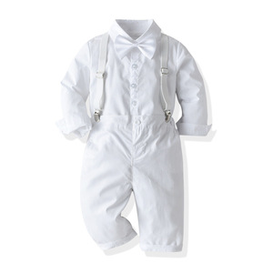 Ensemble de Baptême et <span class=keywords><strong>Tenue</strong></span> de Cérémonie Blanche Unie pour Bébé Garçon Printemps-Automne – Collection 2026 - Product Image 1