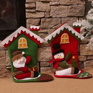 <b>Large</b> <b>Plush</b> Knit Christmas Stockings with Decorations From Guangdong OEM/ODM Brand - Product Image 4
