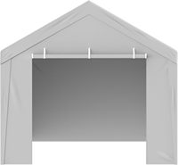 Abri de voiture, auvent, paroi latérale, 10 x 20 pieds, tente de garage, abri, bâche, toit en PEAK, design moderne, résistant, imperméable, protégé contre les UV
