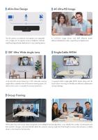 Caméra de visioconférence 4K avec micro et haut-parleur, suppression du bruit IA, cache de confidentialité électrique pour salle de réunion, vente en gros fabricant