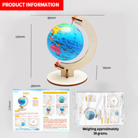 Vente en gros de jouets d'enseignement de géographie Modèle d'assemblage de globe en bois Jouet scientifique et éducatif pour enfants