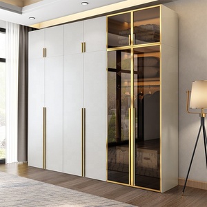 <span class=keywords><strong>Armoire</strong></span> d'angle en bois avec 5 tiroirs, meuble de rangement gain de place, taille personnalisée pour hôtel, appartement, chambre à coucher - Product Image 2