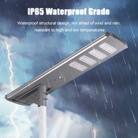 مصباح شارع شمسي LED عالي السطوع مقاوم للماء IP65 مع بطارية LiFePO4، إضاءة كهرمانية أو بيضاء للطرق ومناطق وقوف السيارات
