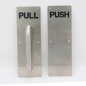 דלת 304 נירוסטה למשוך לדחוף מצביע על ידית צלחת עבור שער כניסה ציבורית - Product Image 2