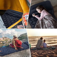 Matelas pneumatique ultraléger pour le camping en plein air, matelas gonflable imperméable en PVC pour les voyages, la randonnée, lit pliable avec oreillers