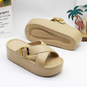 Sandalias OLICOM de Alta Calidad para <span class=keywords><strong>Mujer</strong></span>, Diseño Cruzado de <span class=keywords><strong>Verano</strong></span>, Sandalias de Plataforma con Suela Gruesa, Sandalias de EVA para Interiores y Exteriores, Venta al por Mayor - Product Image 3