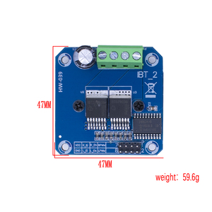 <span class=keywords><strong>BTS7960</strong></span> 5.5V-27V DC 43A pilote de moteur pas à pas PWM Module de carte de conduite Double pont en H 43A haute puissance - Product Image 5