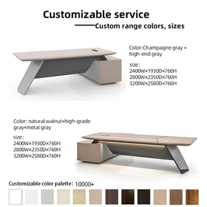 Hiện đại điều hành nội thất văn phòng sang trọng phong rắn gỗ trắng MDF bàn chuyển đổi cho người quản lý CEO bàn văn phòng 10 năm - Product Image 5