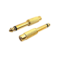 Adaptateur Convertisseur Mono Plaqué Or 6,35 mm, Adaptateur Jack 6,35 mm vers RCA, Adaptateur Audio Mixeur Femelle 6,35 mm vers RCA, Adaptateur 3,5 mm vers AV DC
